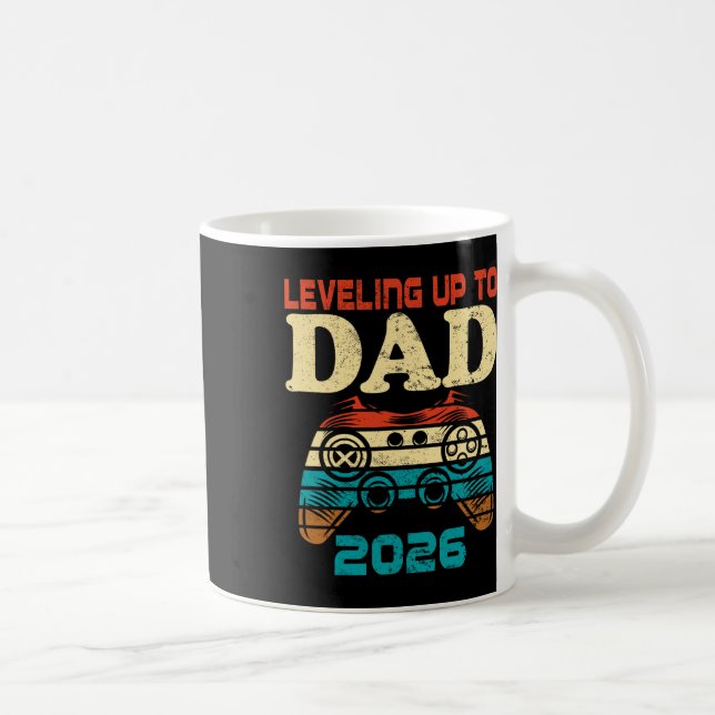 Retro Leveling Up To Daddy Again 2026 Promoted To  Kaffemugg (Höger)