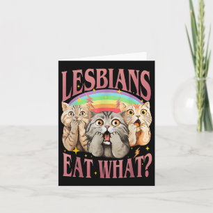 Retro Lgbt, ät vilken katt Lesbisk Pride månad lik Kort
