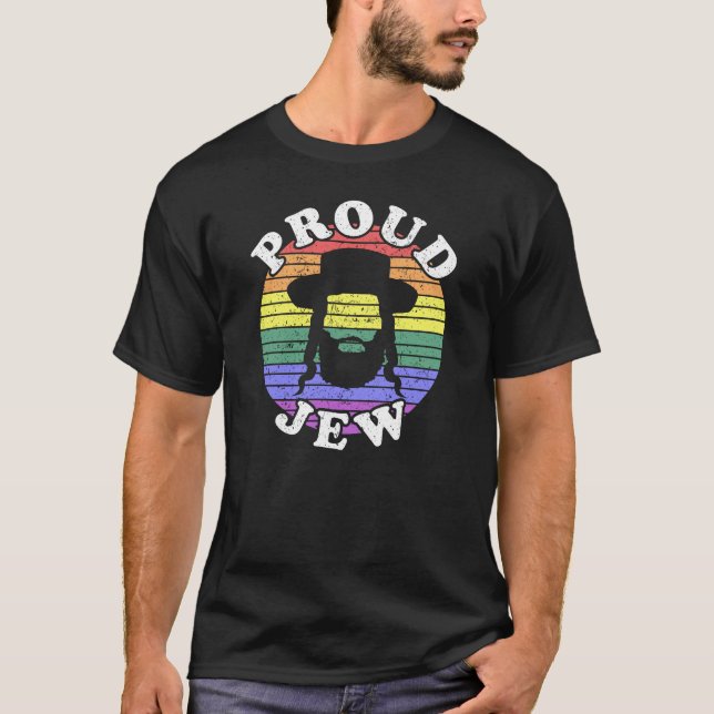 Retro LGBT Proud jude T Shirt (Framsida)