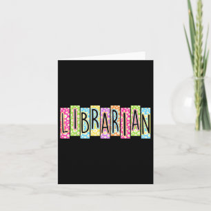 Retro Librarian Therapy Back to school Colorful Gr Kort