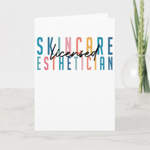 Retro Licensed Skin Esthetician Graduati Kort