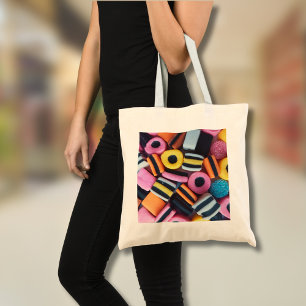 Retro Licorical Allsorters Sweets Pop Art Design Tygkasse