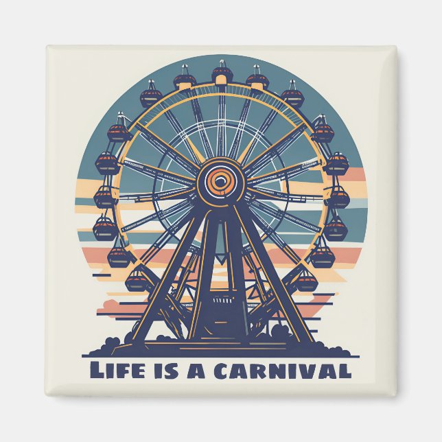 Retro Life är en karnival Magnet (Framsidan)
