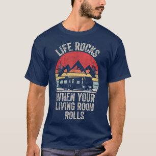 Retro Life Sten när ditt bostadsrum rinner ut i R T Shirt