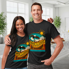 Retro Ligcape Journey Quote Eagle Colorful T Shirt