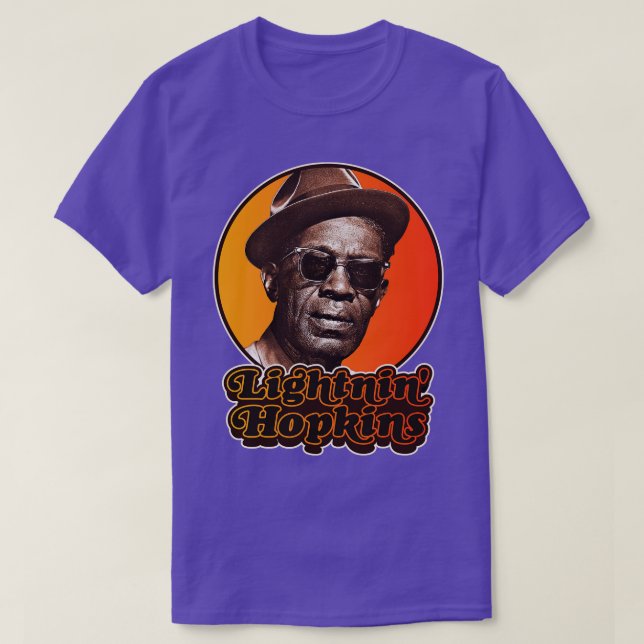 Retro Lightnin Hopkins Tribute T Shirt (Design framsida)