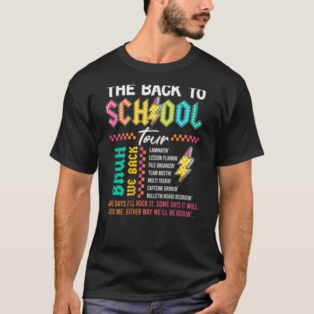 Retro Lightning ABCD-bilderna Back to school T Shirt (Framsida)