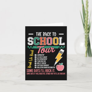 Retro Lightning Bolt Abcd Back to school Tour Teac Kort
