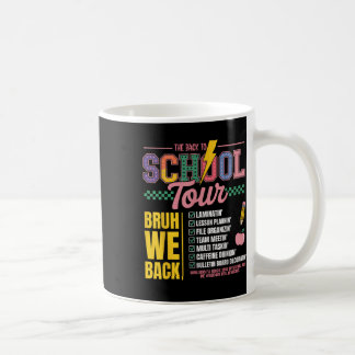 Retro Lightning Bolt Abcd Tillbaka Till Skolan Tur Kaffemugg