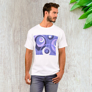 Retro Lila Abstrakt Art T-Shirt