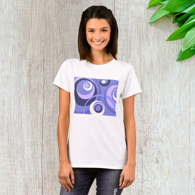 Retro Lila Abstrakt Art T-Shirt (Skapare uppladdad)