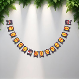 Retro Lila Big Top Tecknad Circus Bunting Banner Vimplar