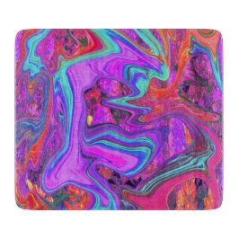 Retro-Lila, blått och Orange Abstrakt, flytande ko