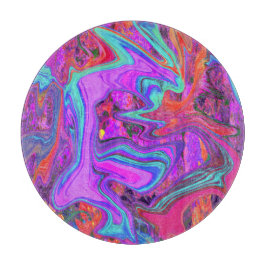 Retro-Lila, blått och Orange Abstrakt, flytande ko