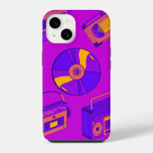Retro Lila Cellphone Fodral