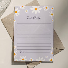 Retro lila Daisy Födelsedagsnot Tidskapsel Kort