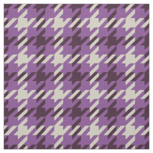 Retro lila houndstooth plaid mönster tyg