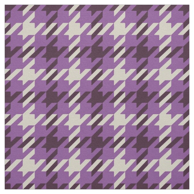 Retro lila houndstooth plaid mönster tyg (Provkarta)