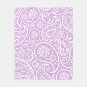Retro lila lavendelPaisley tryck Fleecefilt