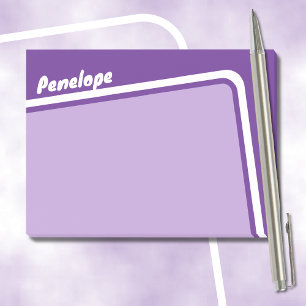 Retro Lila Lavender Angled Arch-Personlig Post-it Block