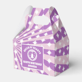 Retro Lila Queen of Hearts Födelsedagsfest Presentaskar