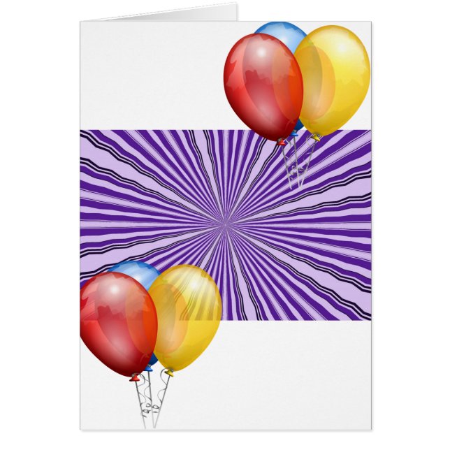 RETRO LILA RAND HÄLSNINGSKORT (Framsidan)