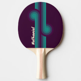 Retro lila regnbågsloop med namn pingisracket