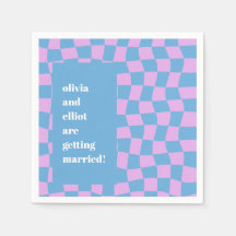 Retro lila schackbräde anpassad par dusch