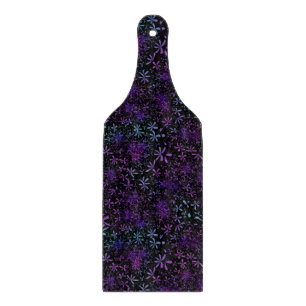 Retro Lila Turcos Blommigt Batik