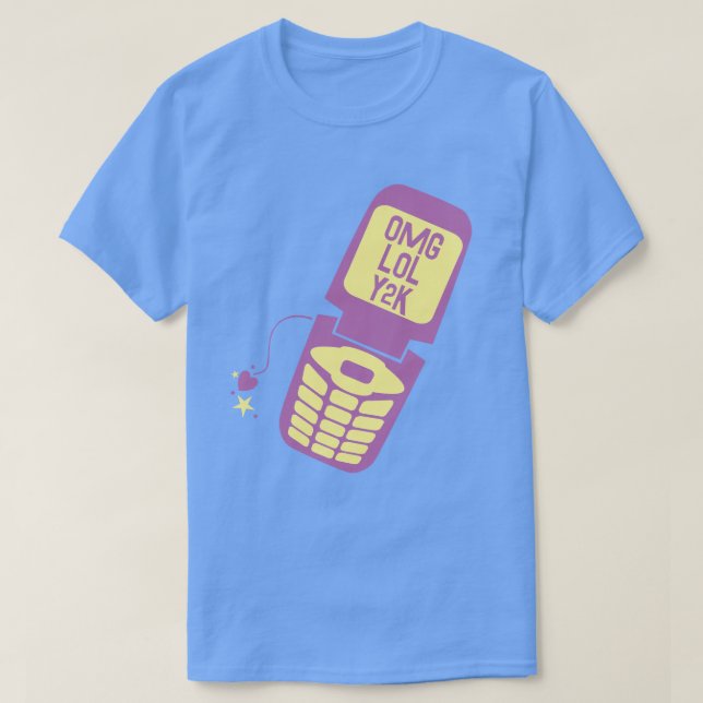Retro Lila Vänd Mobil T-Shirt (Design framsida)