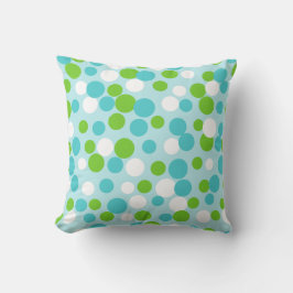 Retro Lime Aqua Prickar Sommar Kudd Kudde