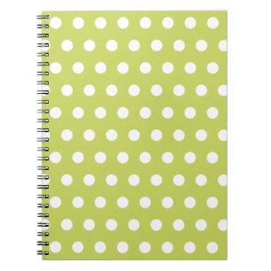 Retro Lime Polka-fotskolan Journal Gift Anteckningsbok
