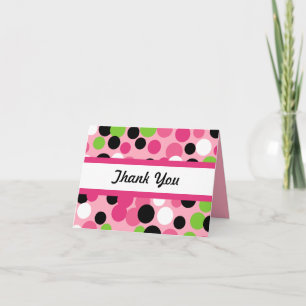 Retro Lime Polka-tackkort Tack Kort