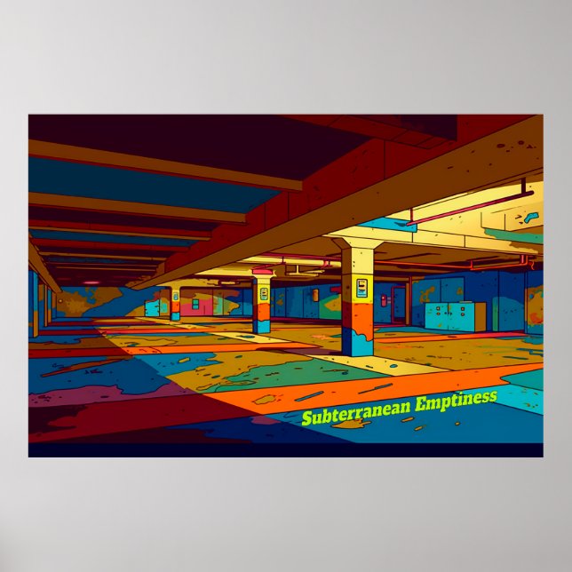 Retro Limface Space Concept Digital Art Poster (Framsidan)