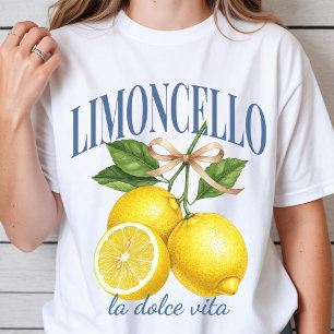 Retro Limoncello Citron Sommar T-Shirt, Sommar Kän T Shirt