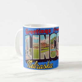 Retro Lincoln Nebraska Greeting Mug Kaffemugg