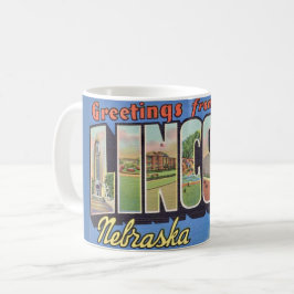 Retro Lincoln Nebraska Hälsning Mugg