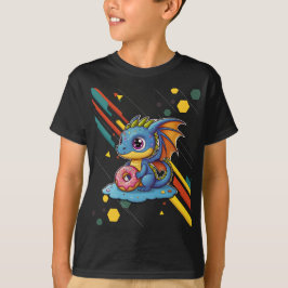 Retro line vibin'Cute Baby Dragon T Shirt