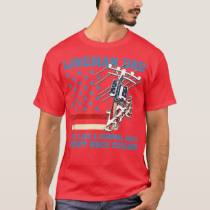 Retro Lineman Pappa precis som ett normalt elektri T Shirt