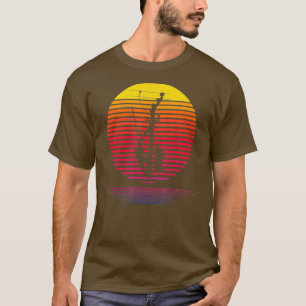 Retro Lineman Silhouette Gift Power Pole Linemen T Shirt