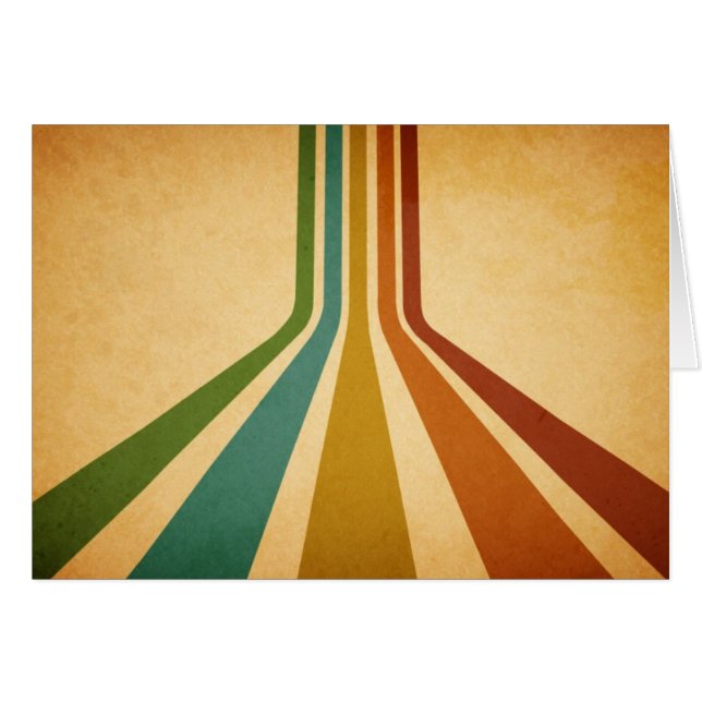 Retro linjer hälsningskort (Framsidan Horizontal)