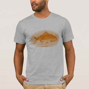 Retro Linjer Orange Fish T-shirt