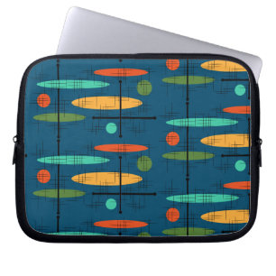 Retro Linjer & Ovaler Laptop Fodral