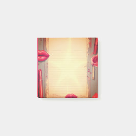 Retro Lipstick Post-it Block