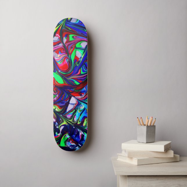 Retro Liquid Skateboard (Väggkonst)