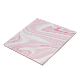 Retro Liquid Swirl Rosa Painting Aestetisk Kakelplatta