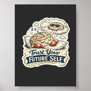 Retro Lita Din Framtida Själv Skelett Grafisk Herr Poster