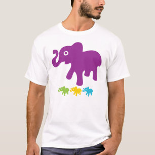Retro lite elefanter tee shirt