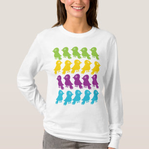Retro lite fågelvintageutslagsplats tee