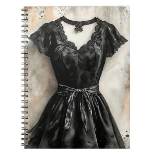Retro Little Black Dress LBD Bröllop Anteckningsbok
